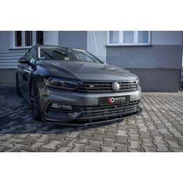 Накладка сплиттер на передний бампер на Volkswagen Passat B8 R-Line